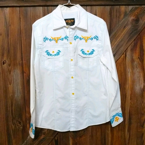 Casual Long-Sleeve Shirt by El General Red 44404 main image 0